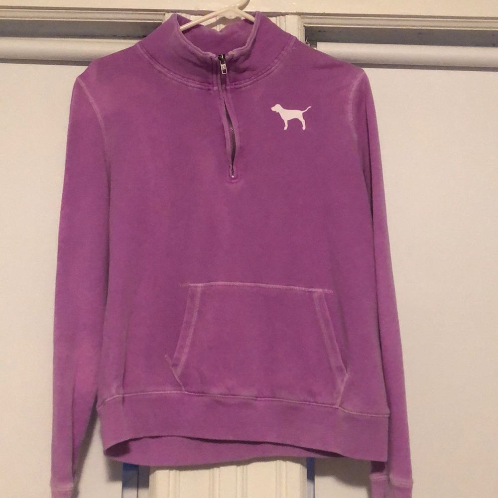 VS PINK pink quarter zip